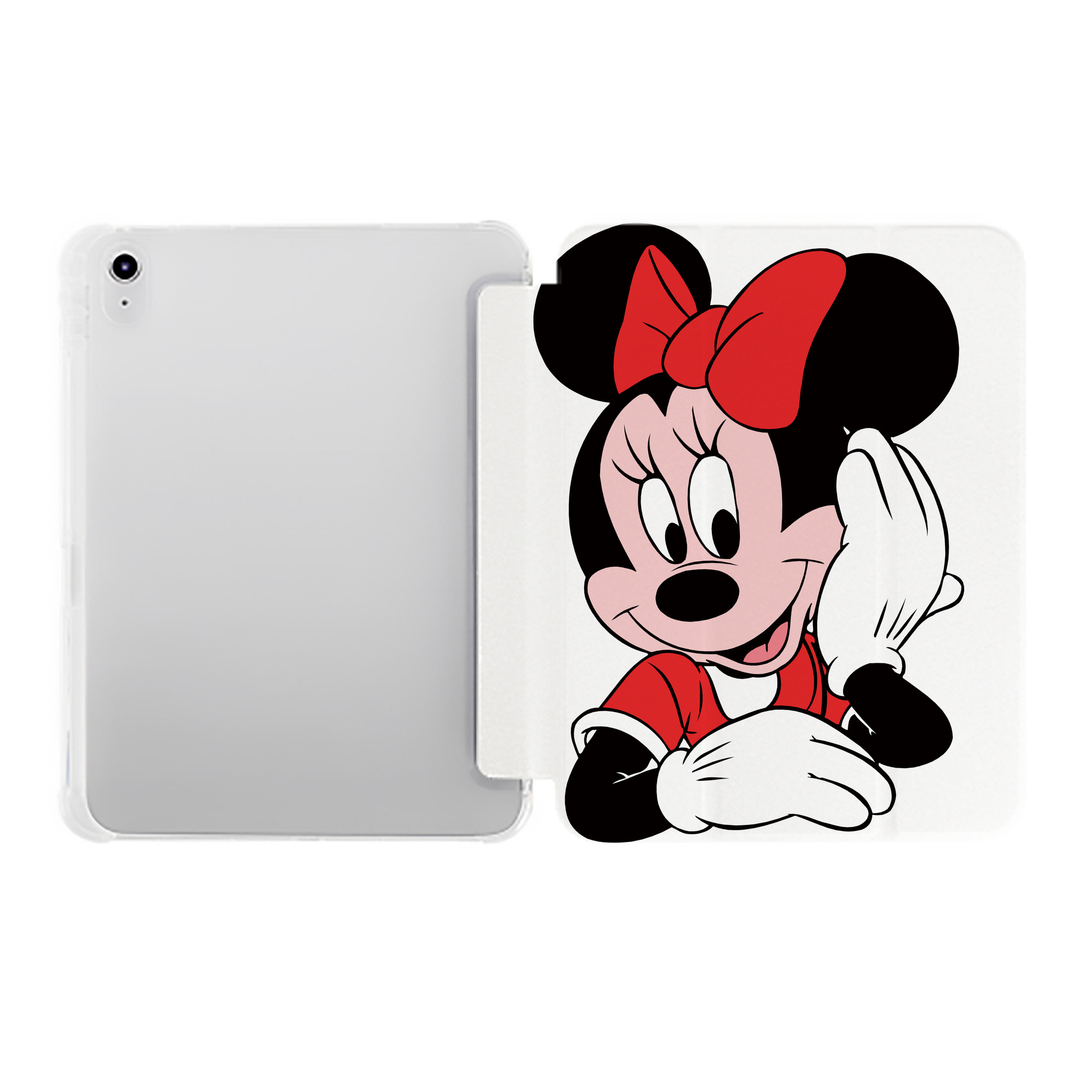 （画像用） ミッキーマウス Mickey Mouse IPad ケース ペン収納付き 三つ折りスタンド PUレザー×シリコン 対応機種9.5/10.5/10.9インチ